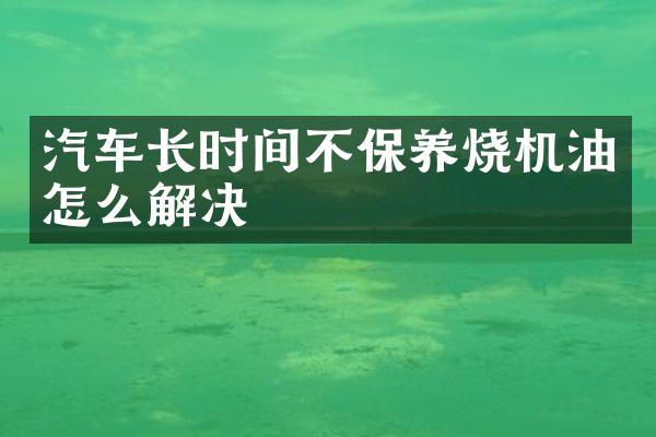 汽车长时间不保养烧机油怎么解决