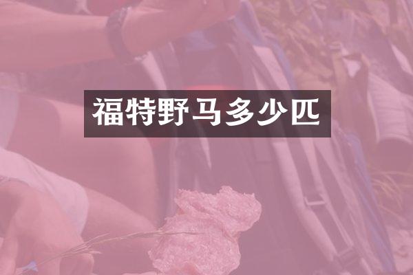 福特野马多少匹