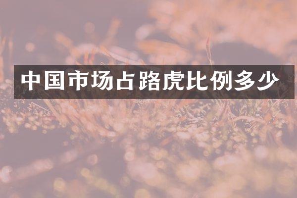 中国市场占路虎比例多少