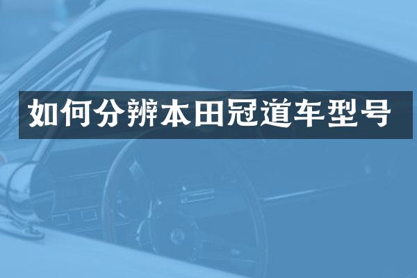 如何分辨本田冠道车型号