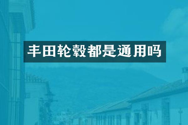 丰田轮毂都是通用吗