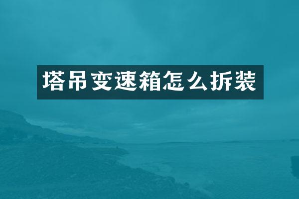 塔吊变速箱怎么拆装