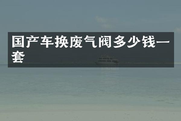 国产车换废气阀多少钱一套