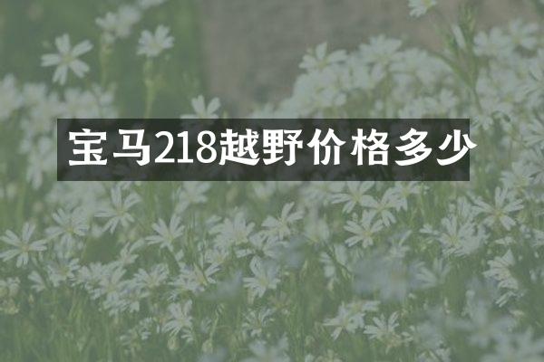宝马218越野价格多少