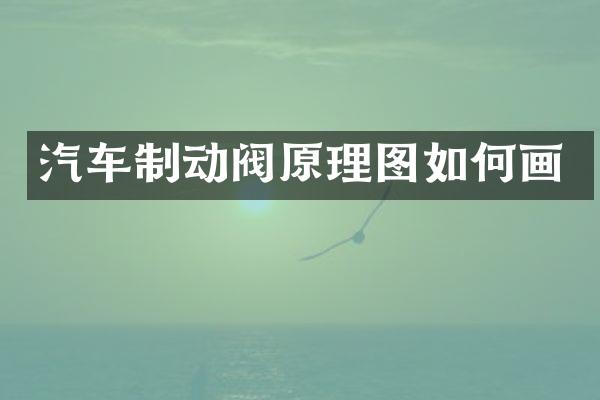 汽车制动阀原理图如何画