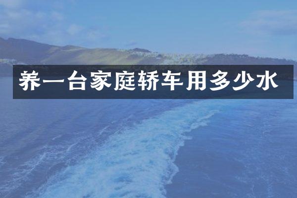 养一台家庭轿车用多少水