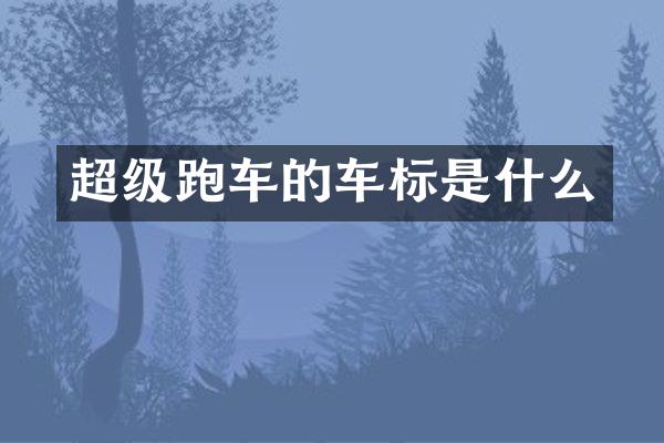 超级跑车的车标是什么