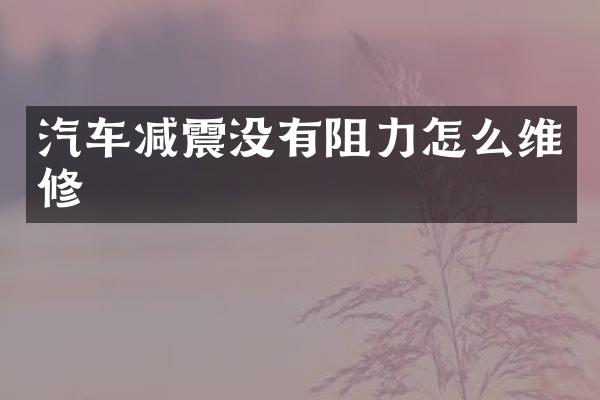 汽车减震没有阻力怎么维修