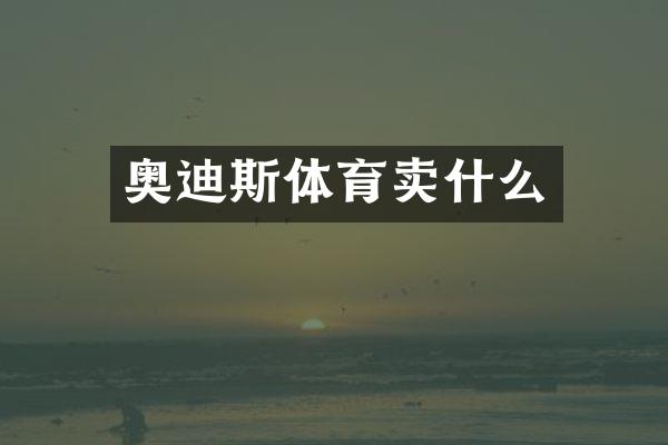 奥迪斯体育卖什么