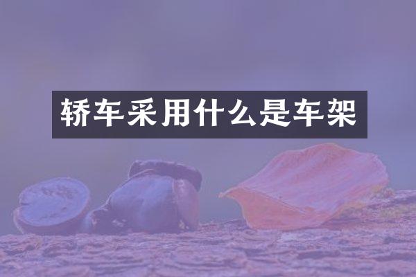 轿车采用什么是车架