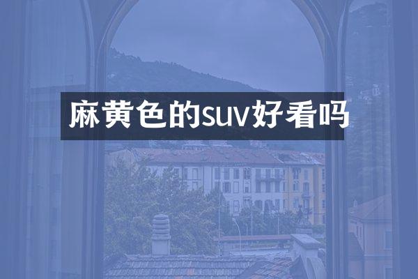 麻黄色的suv好看吗