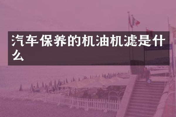 汽车保养的机油机滤是什么