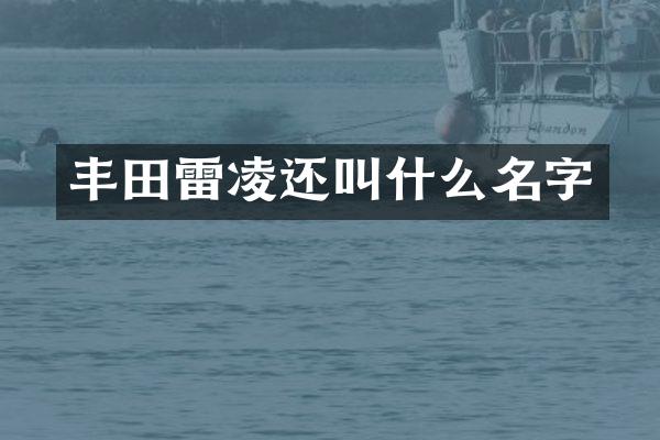 丰田雷凌还叫什么名字