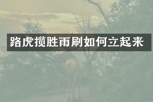 路虎揽胜雨刷如何立起来