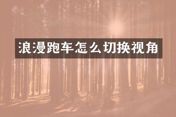 浪漫跑车怎么切换视角