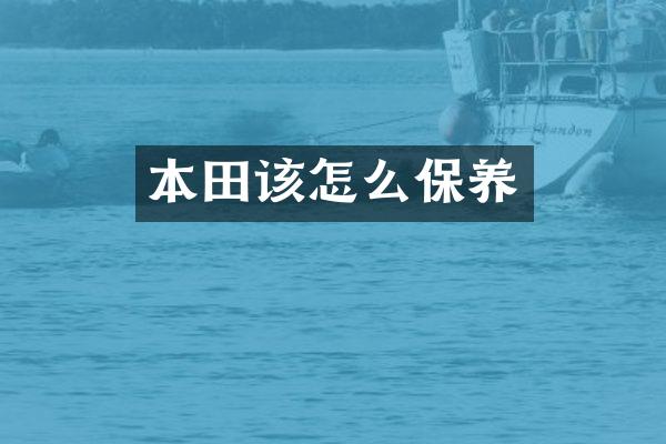 本田该怎么保养