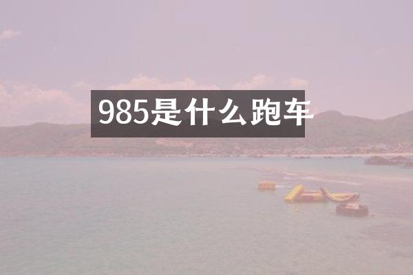 985是什么跑车