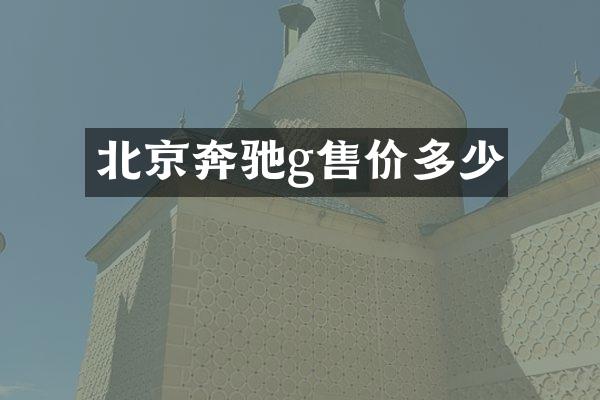 北京奔驰g售价多少