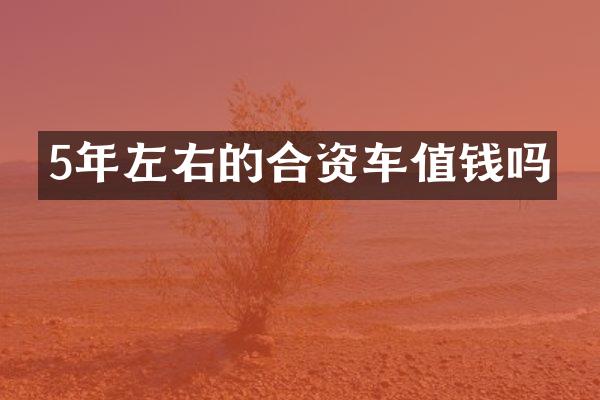 5年左右的合资车值钱吗