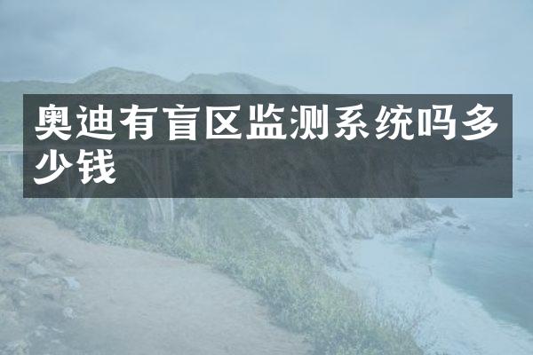 奥迪有盲区监测系统吗多少钱
