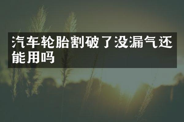 汽车轮胎割破了没漏气还能用吗