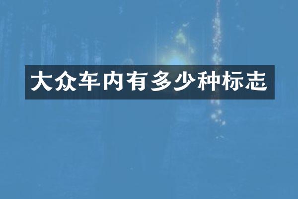 大众车内有多少种标志