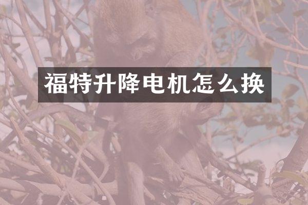 福特升降电机怎么换