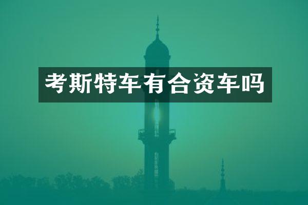 考斯特车有合资车吗