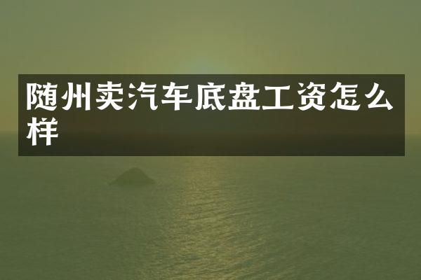 随州卖汽车底盘工资怎么样