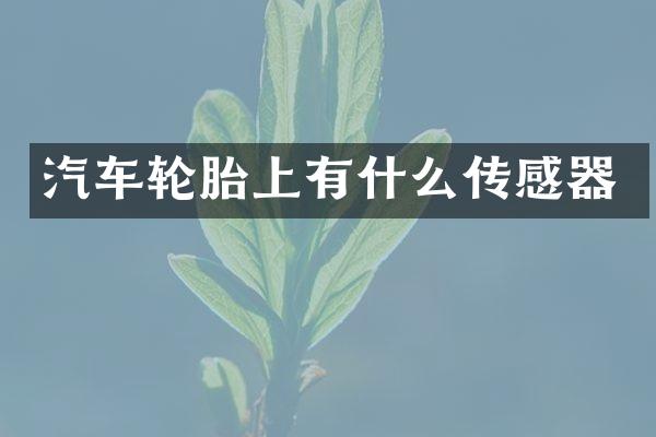 汽车轮胎上有什么传感器