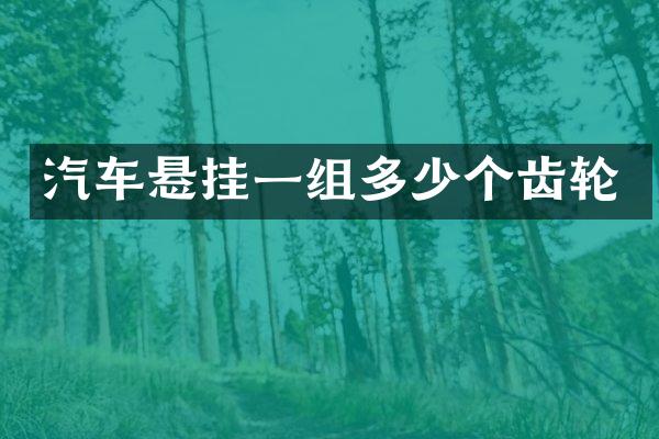 汽车悬挂一组多少个齿轮