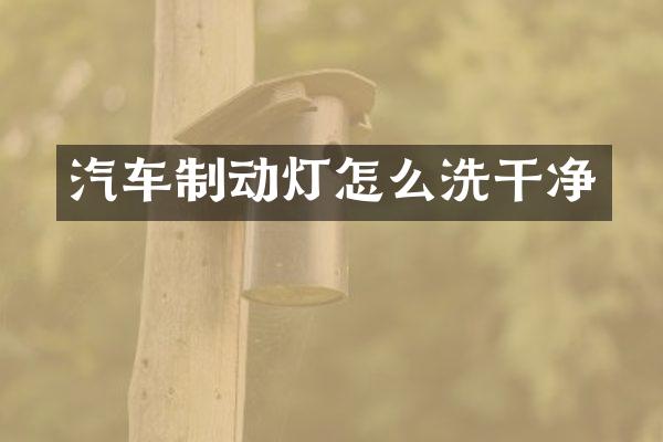 汽车制动灯怎么洗干净