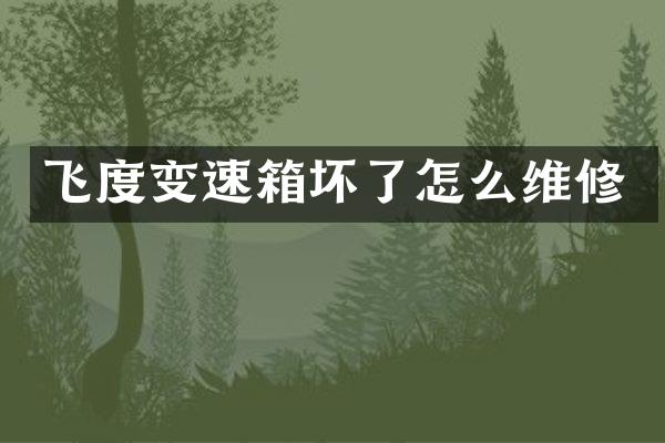 飞度变速箱坏了怎么维修
