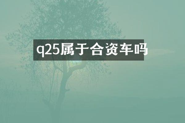 q25属于合资车吗