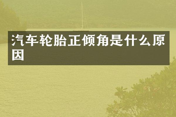 汽车轮胎正倾角是什么原因
