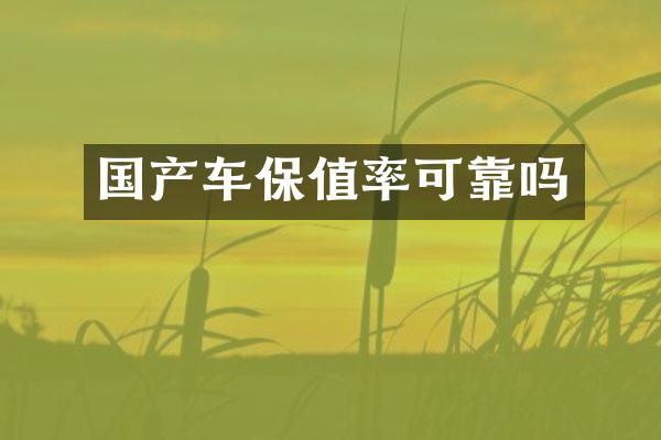 国产车保值率可靠吗