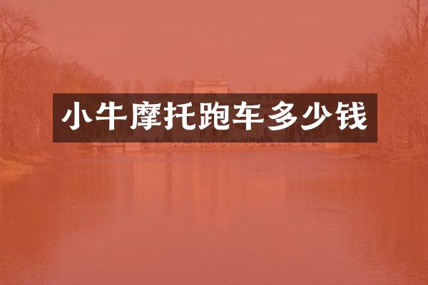 小牛摩托跑车多少钱