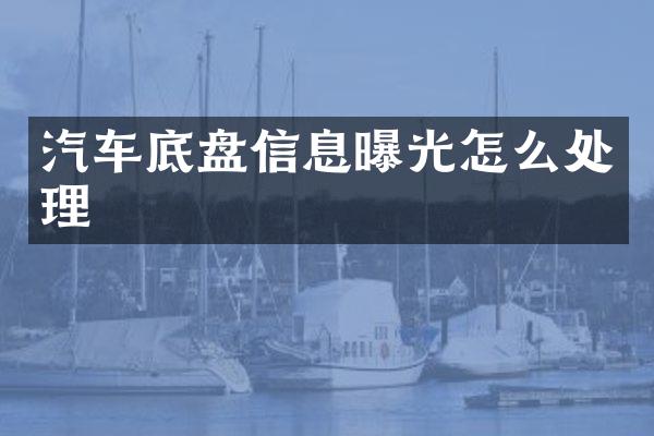 汽车底盘信息曝光怎么处理
