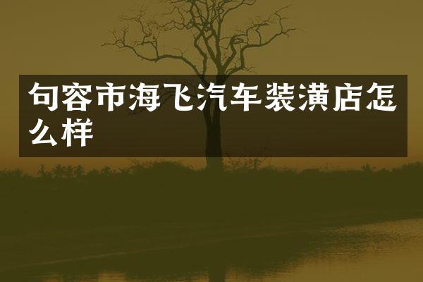 句容市海飞汽车装潢店怎么样