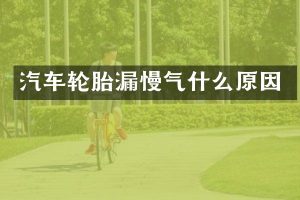 汽车轮胎漏慢气什么原因