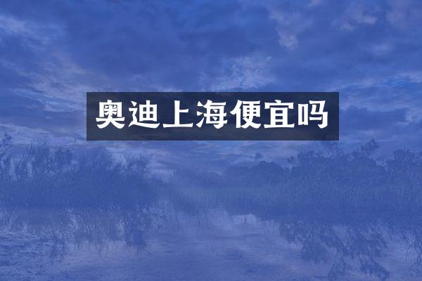 奥迪上海便宜吗