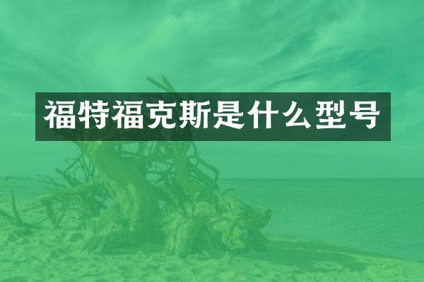 福特福克斯是什么型号