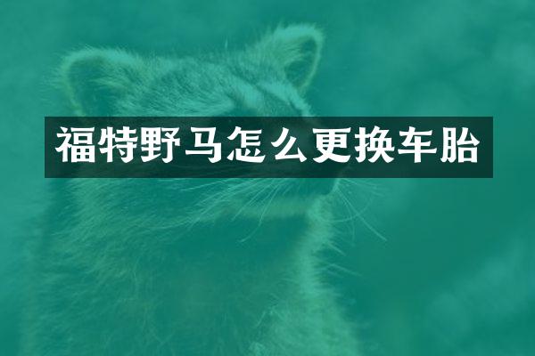 福特野马怎么更换车胎