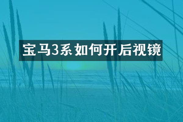 宝马3系如何开后视镜