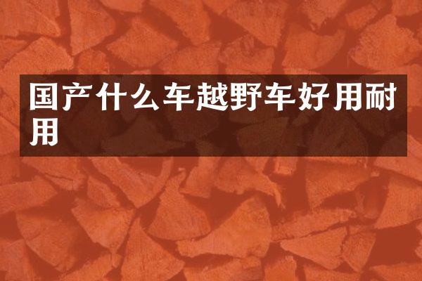 国产什么车越野车好用耐用