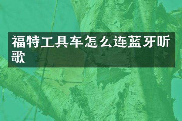 福特工具车怎么连蓝牙听歌