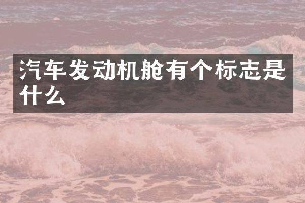 汽车发动机舱有个标志是什么