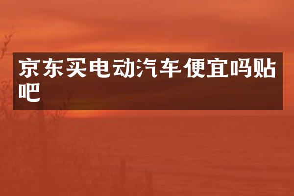 京东买电动汽车便宜吗贴吧