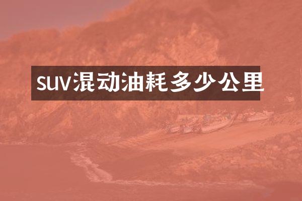 suv混动油耗多少公里