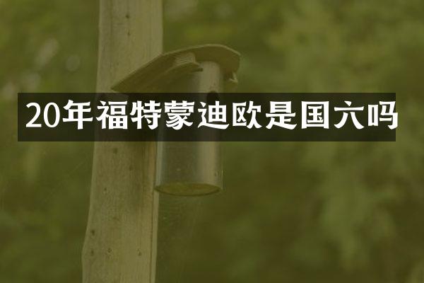 20年福特蒙迪欧是国六吗